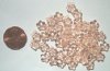 50 3x8mm Rose Pink Cupped Flowers